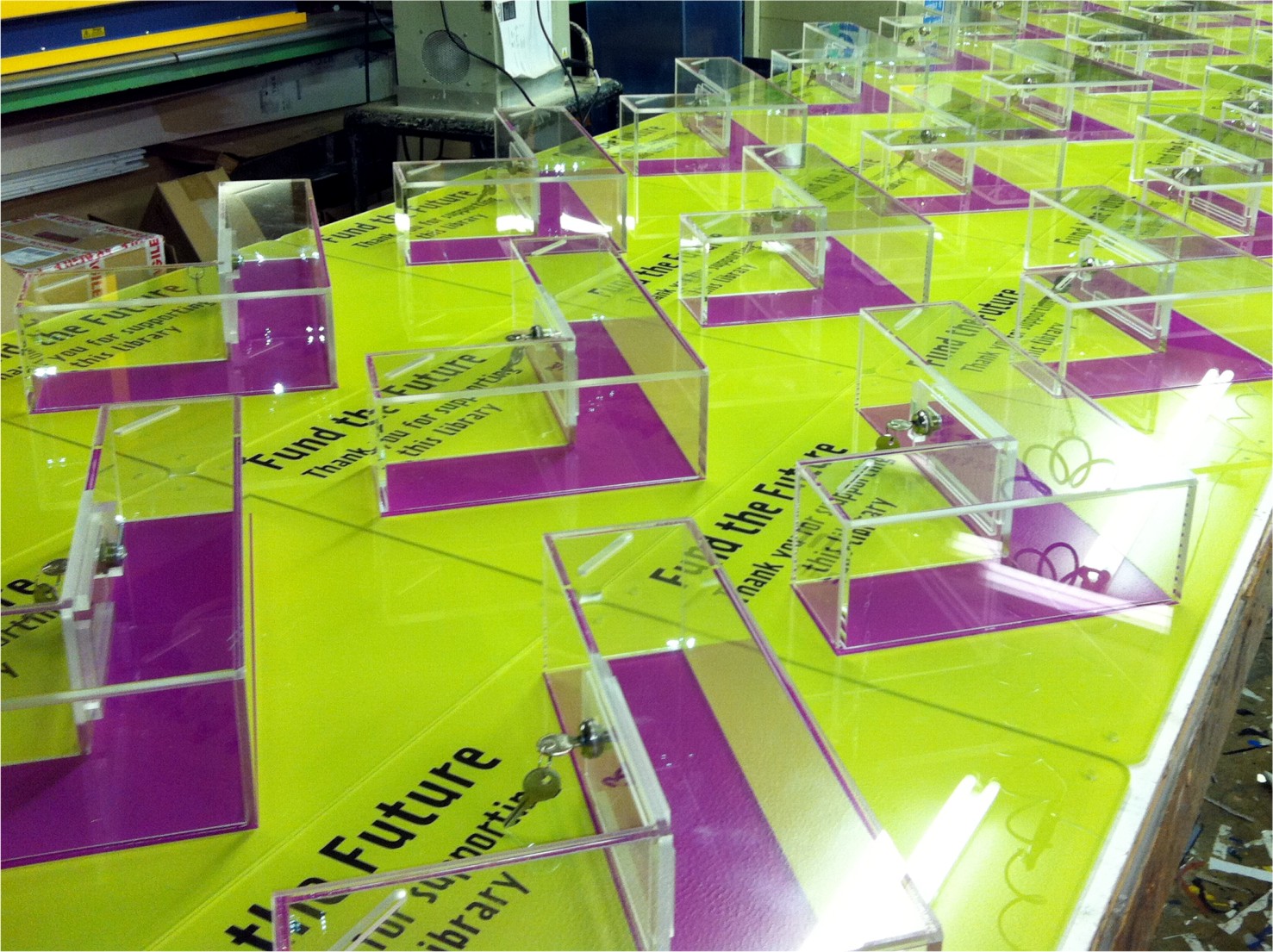 Bespoke Acrylic donation boxes